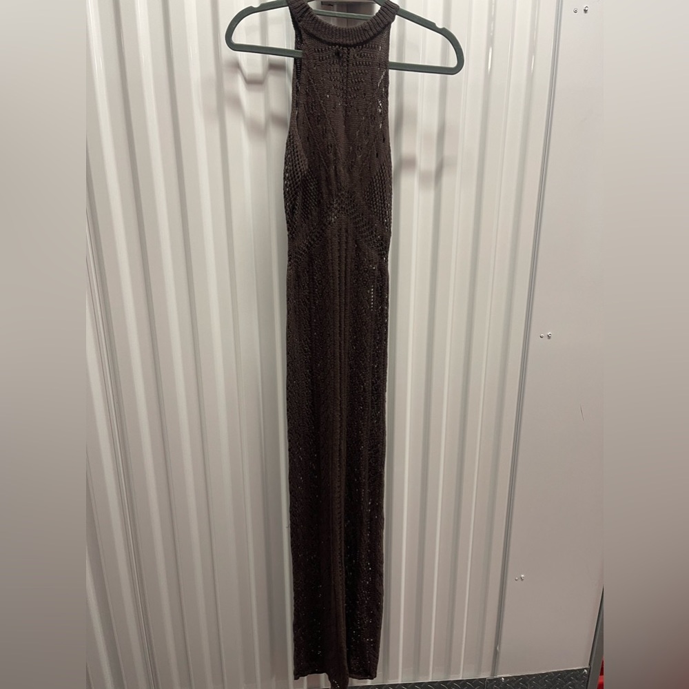 Brown swim coverup